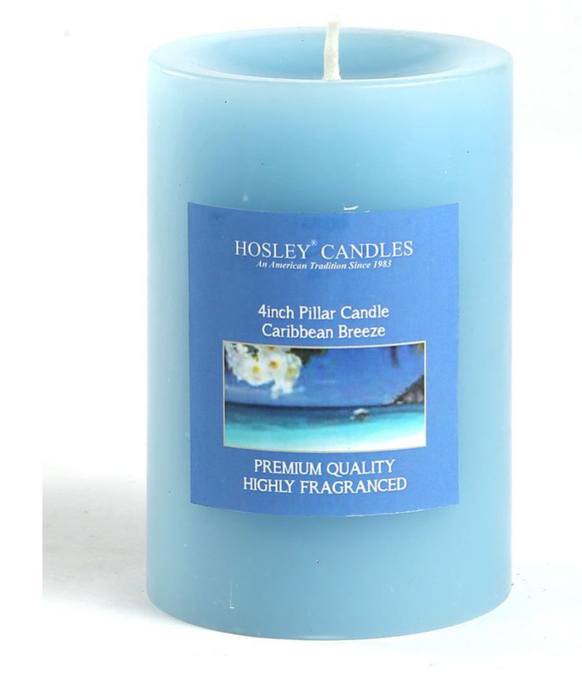     			Hosley Blue Pillar Candle - Pack of 1