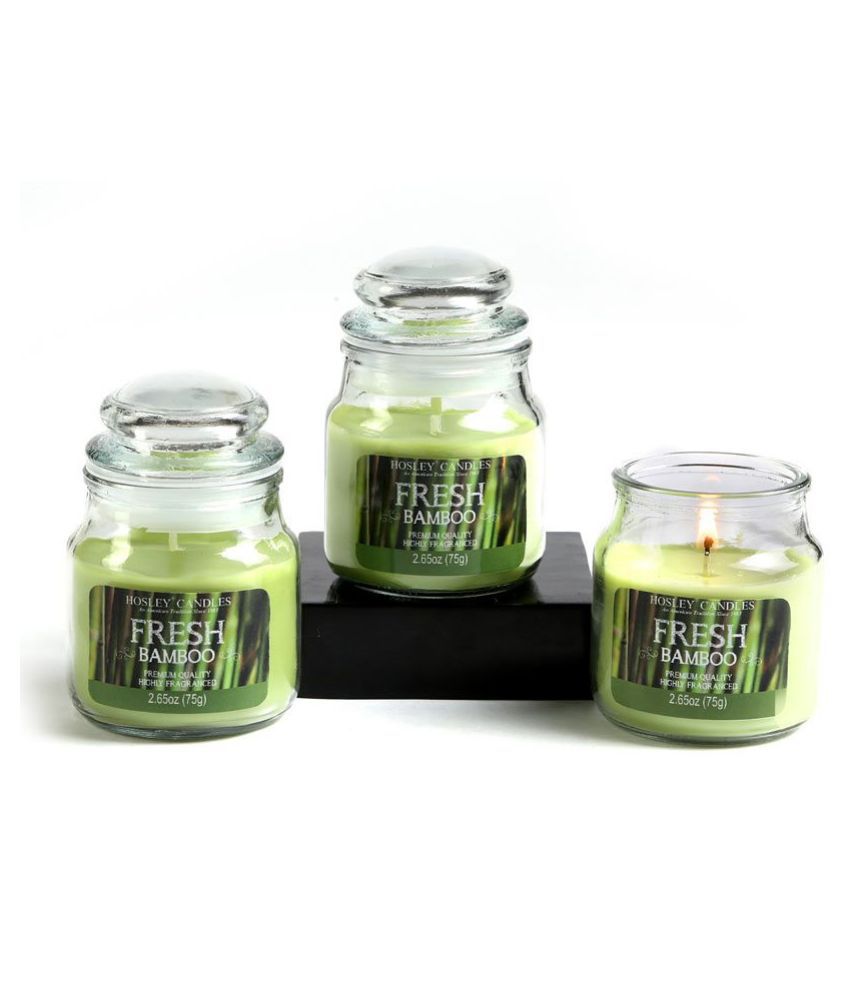     			Hosley Green Jar Candle - Pack of 3