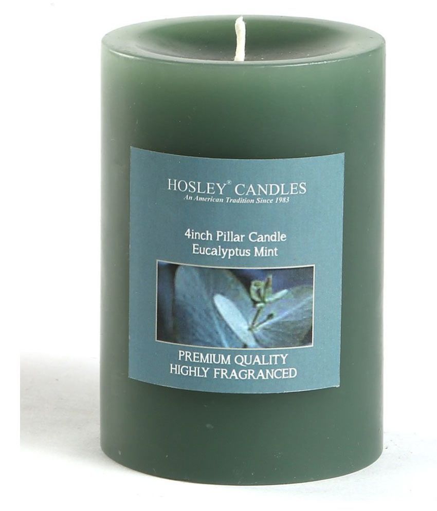 Hosley Grey Pillar Candle - Pack of 1