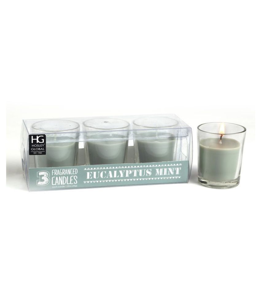     			Hosley Grey Wax Tea Light - Pack of 3