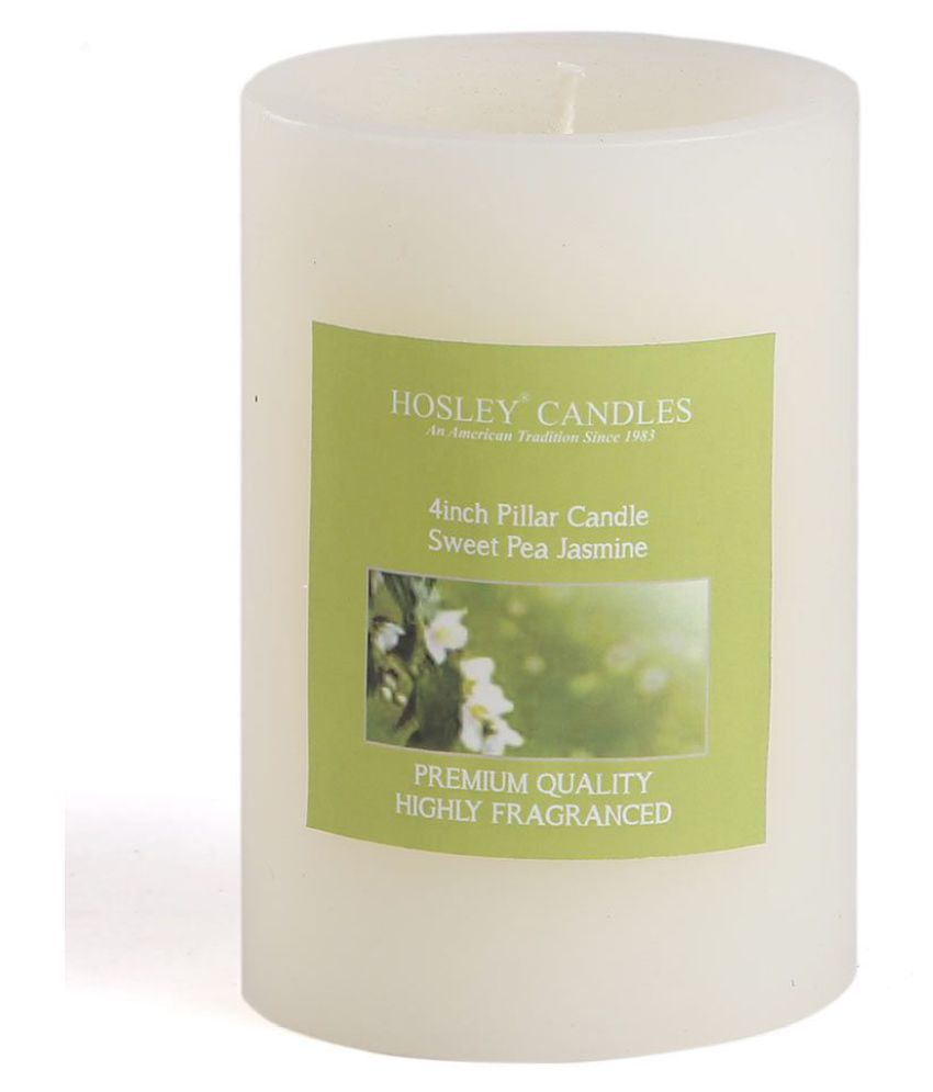     			Hosley White Pillar Candle - Pack of 1