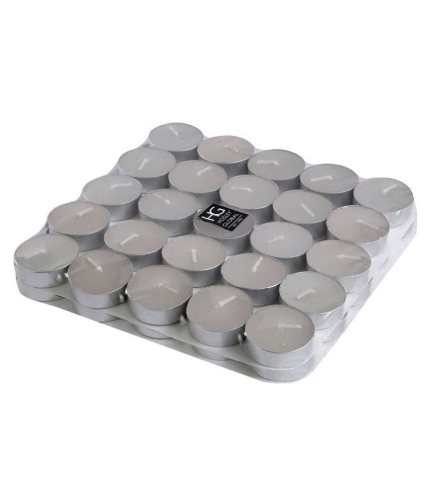     			Hosley White Wax Tea Light - Pack of 50