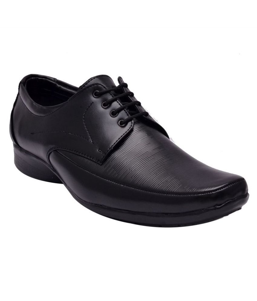     			Sir Corbett Artificial Leather Black Formal Shoes