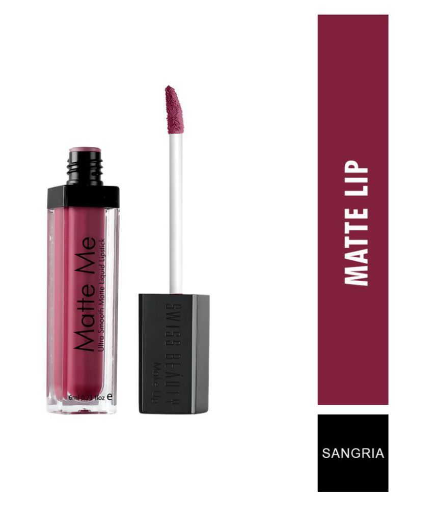     			Swiss Beauty Matte Liquid Lipstick (Sangria), 6ml