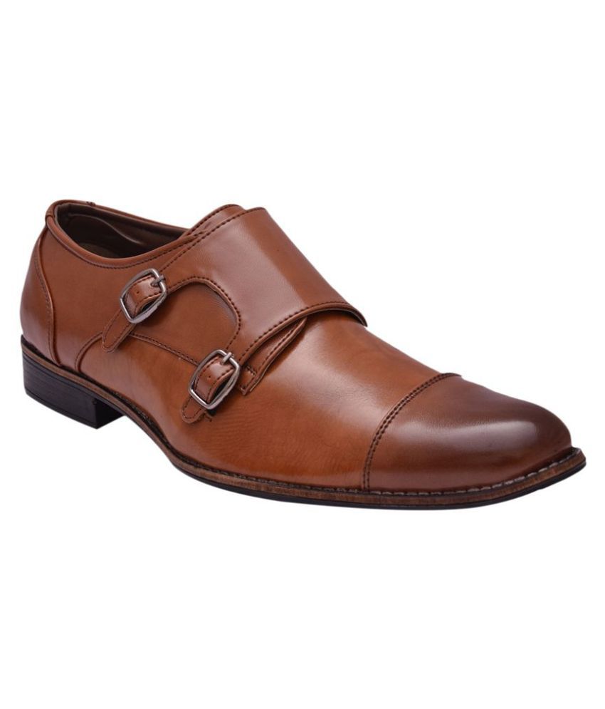     			Sir Corbett - Tan Men's Monk Strap Formal Shoes