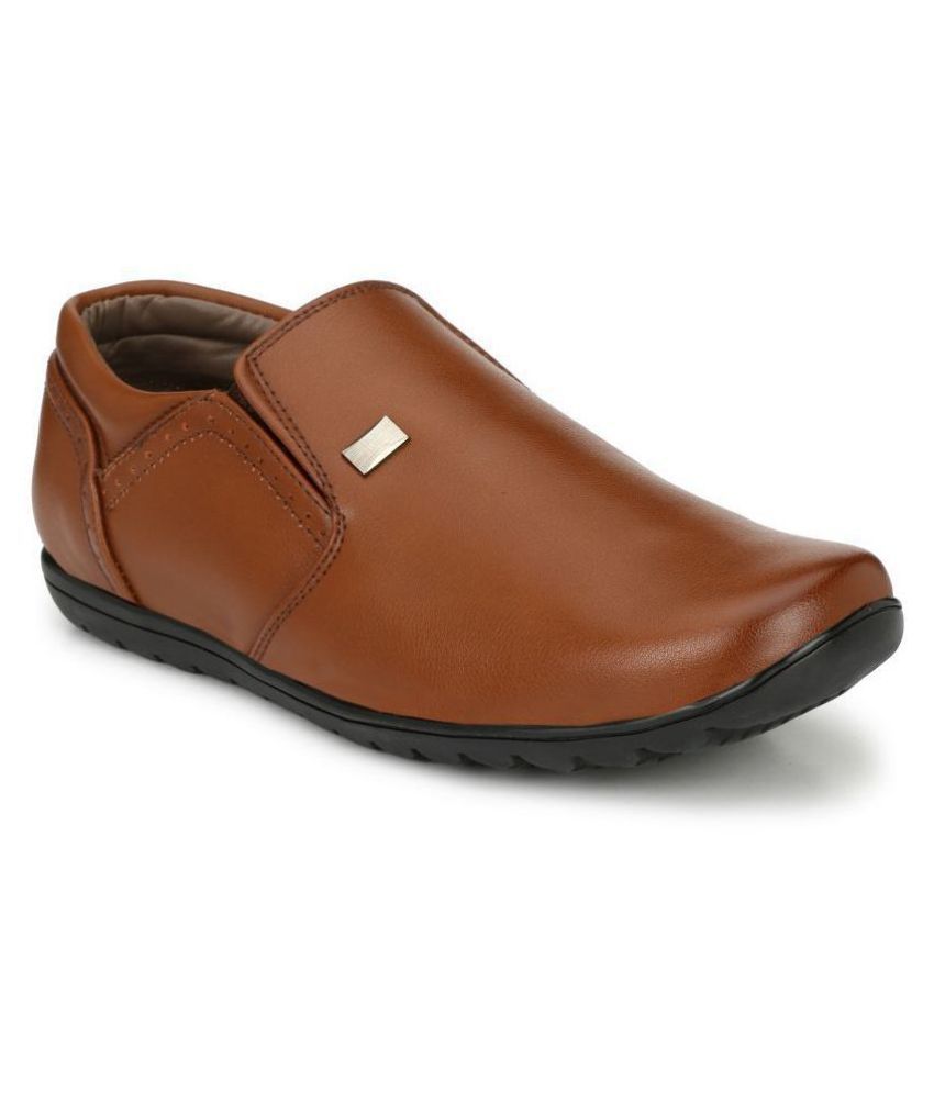     			Sir Corbett Slip On Non-Leather Tan Formal Shoes