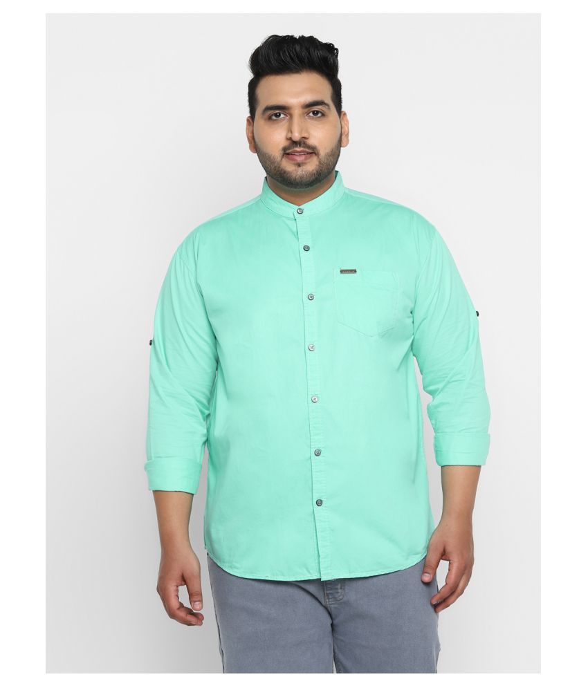     			Urbano Plus 100 Percent Cotton Blue Shirt