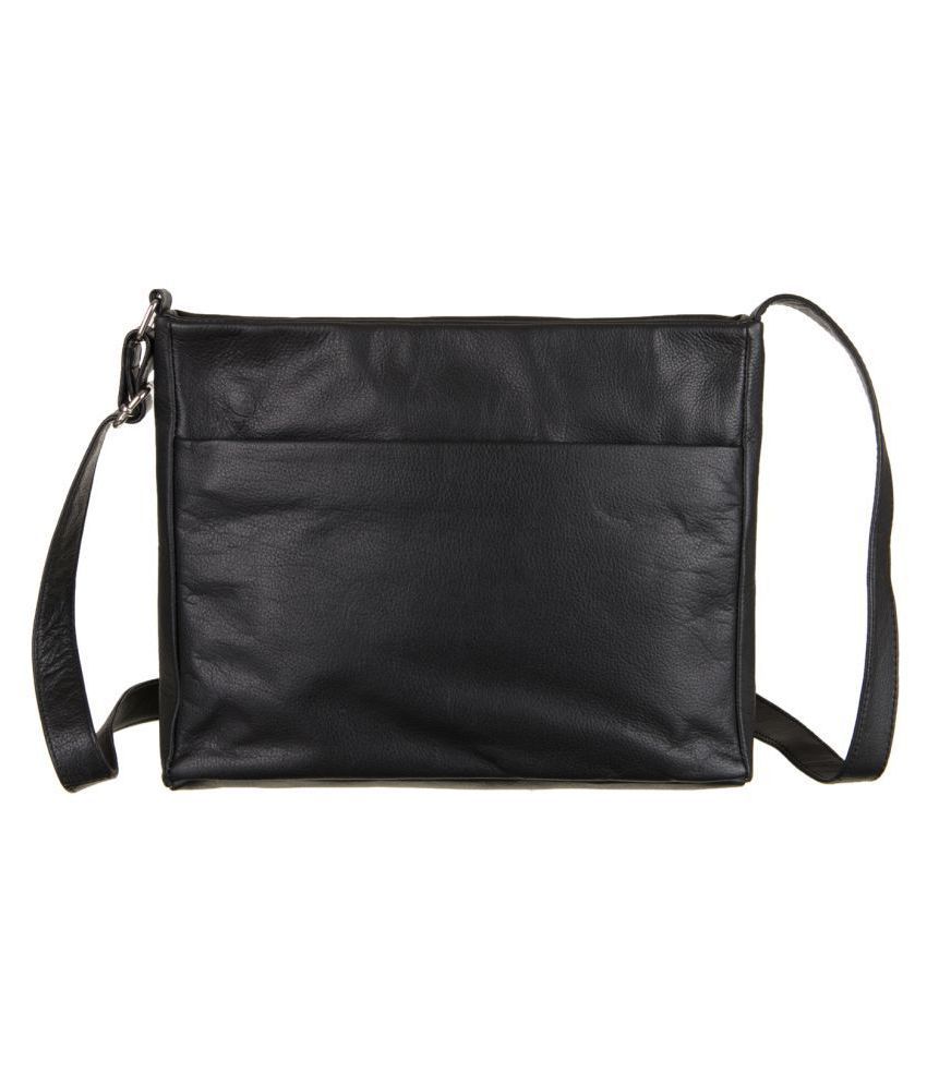 Goodwill Leather Art Black Pure Leather Sling Bag - Buy Goodwill ...