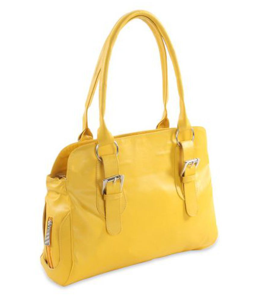 Goodwill Leather Art Yellow Faux Leather Shoulder Bag - Buy Goodwill ...