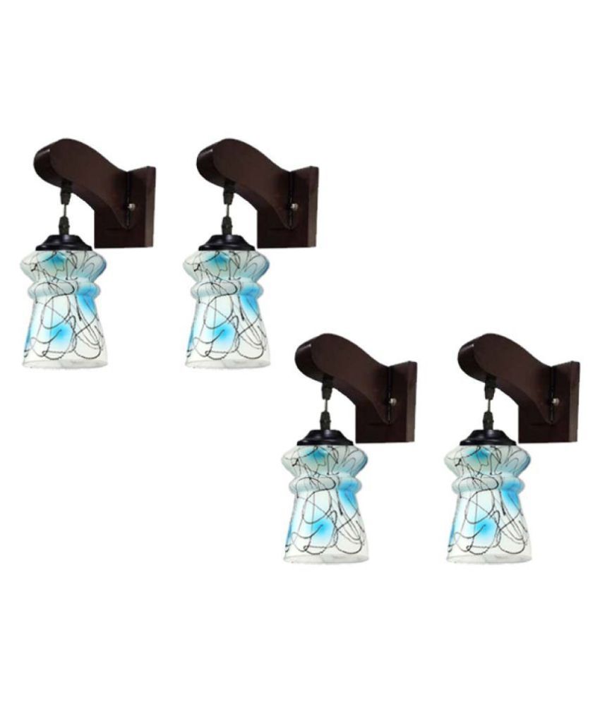     			Somil Decorative Wall Lamp Light Glass Wall Light Multi - Pack of 4