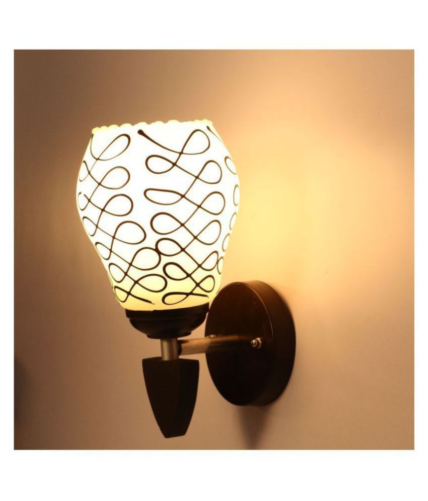     			Somil Decorative Wall Lamp Light Glass Wall Light Black - Pack of 1