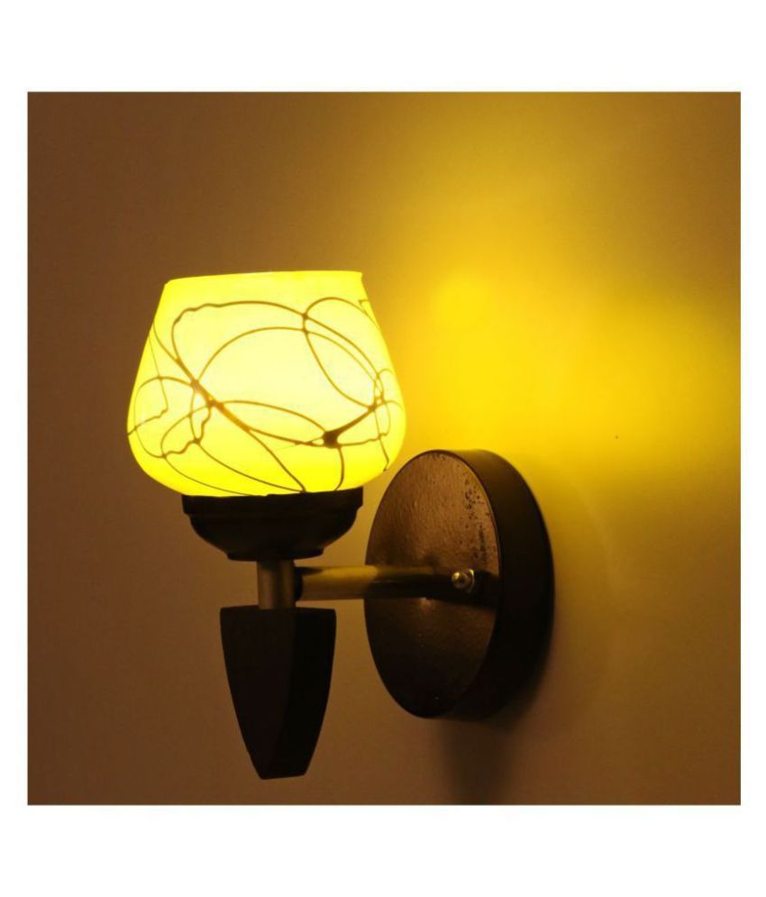     			Somil Decorative Wall Lamp Light Glass Wall Light Yellow - Pack of 1