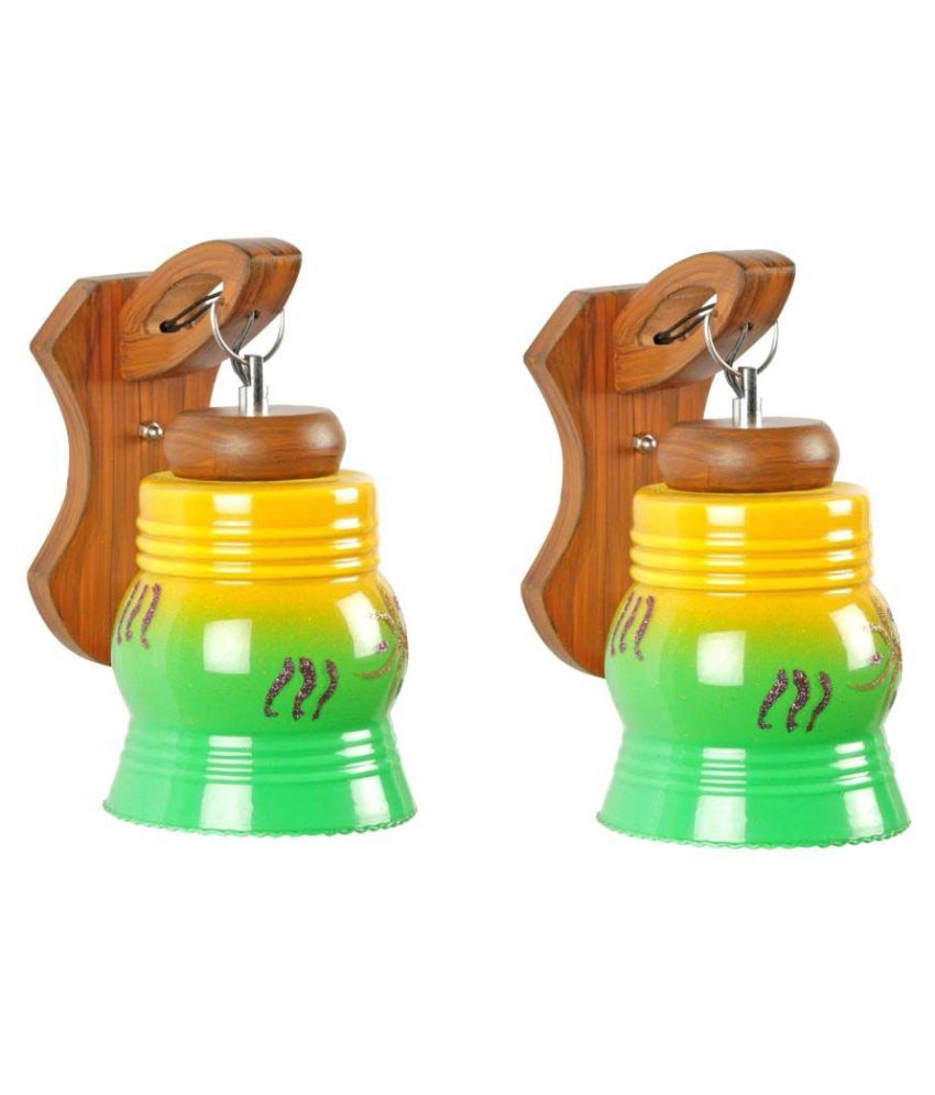     			Somil Decorative Wall Lamp Light Glass Wall Light Green - Pack of 2