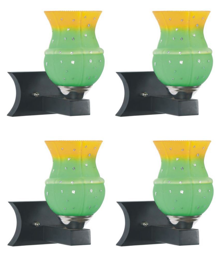     			Somil Decorative Wall Lamp Light Glass Wall Light Green - Pack of 4