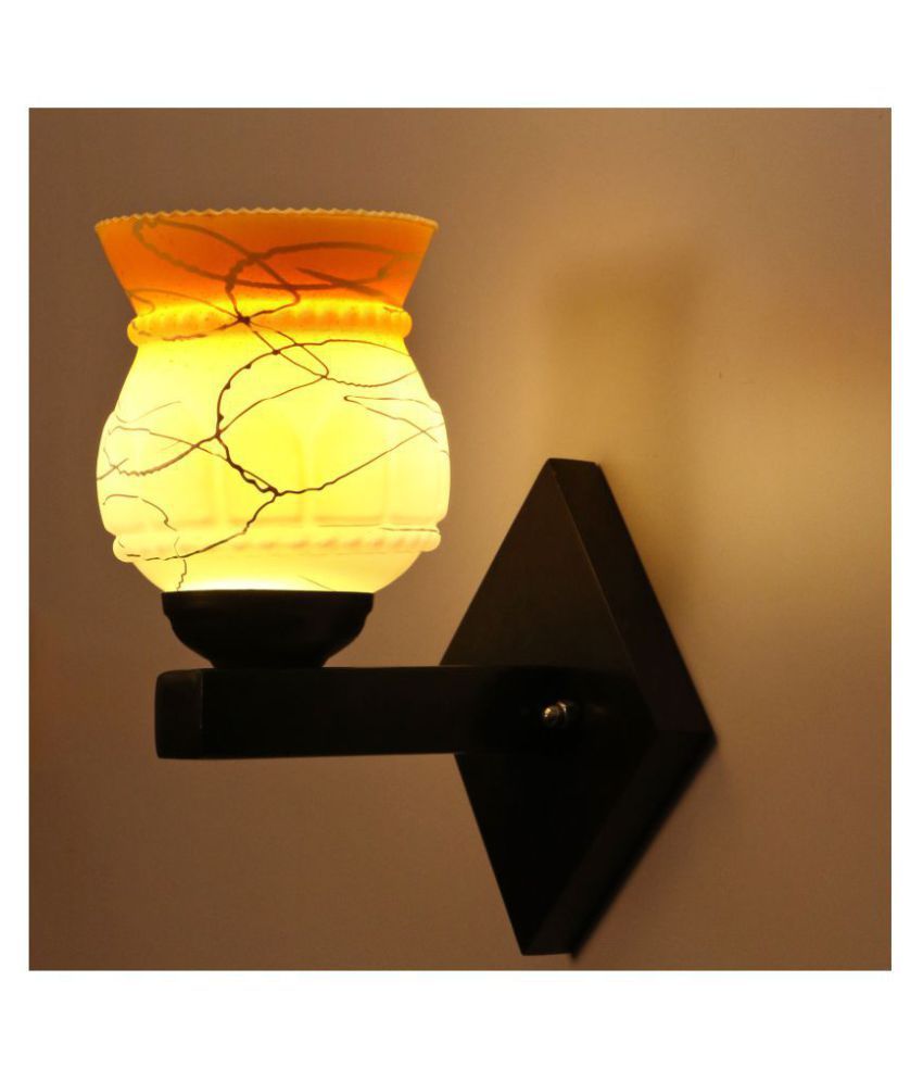     			Somil Decorative Wall Lamp Light Glass Wall Light Yellow - Pack of 1