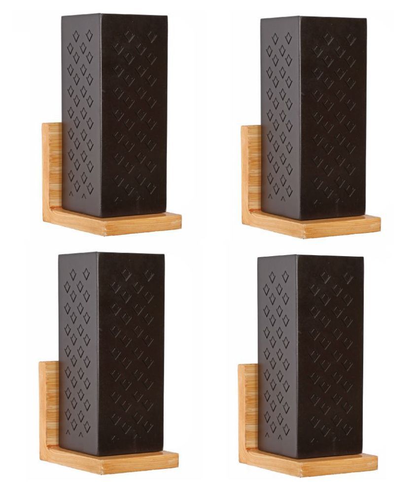     			Somil Decorative Wall Lamp Light Wood Wall Light Black - Pack of 4