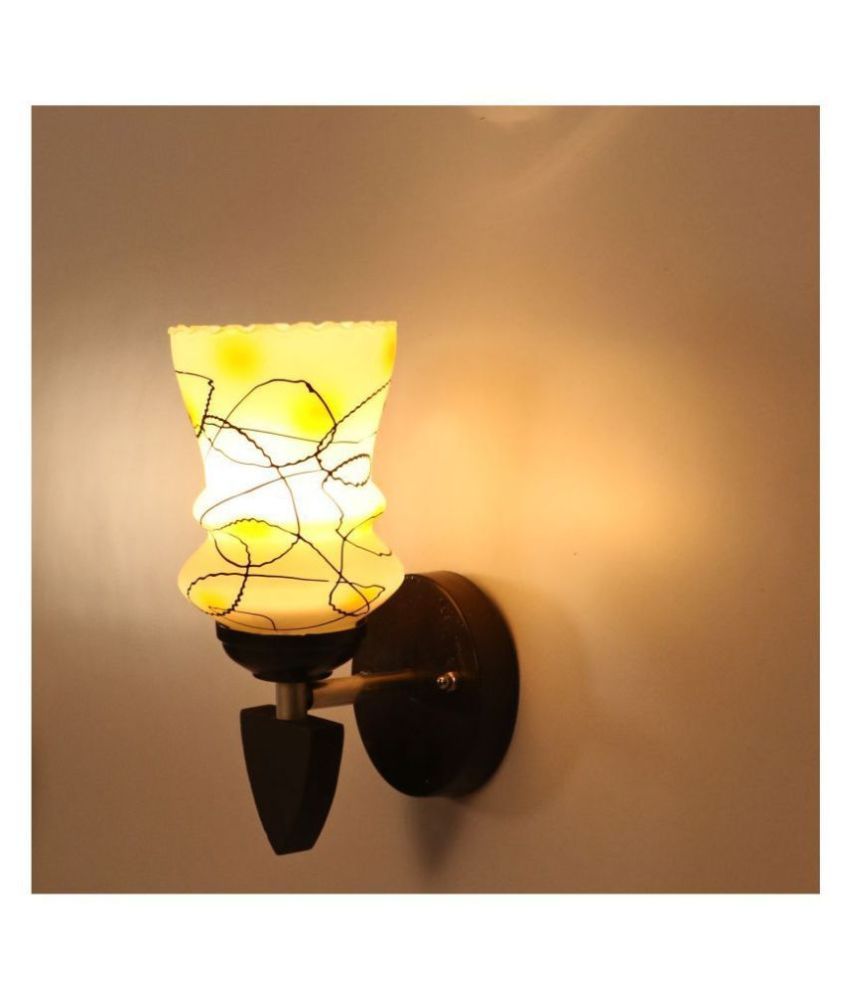     			Somil Decorative Wall Lamp Light Glass Wall Light Yellow - Pack of 1