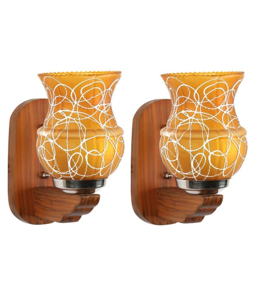     			Somil Decorative Wall Lamp Light Glass Wall Light Multi - Pack of 2