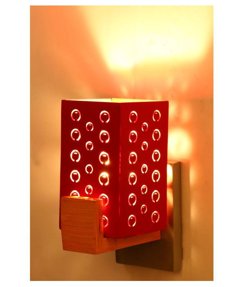     			Somil Decorative Wall Lamp Light Wood Wall Light Red - Pack of 1
