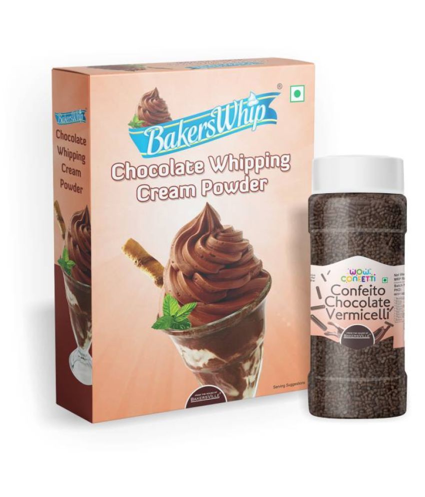 Bakerswhip Whipping Cream Powder & Confeito Chocolate Vermicelli 450 g