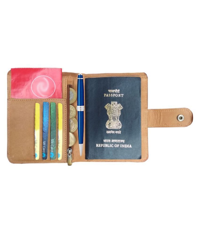 Vegan Leather Tan Passport Holder Buy Vegan Leather Tan Passport