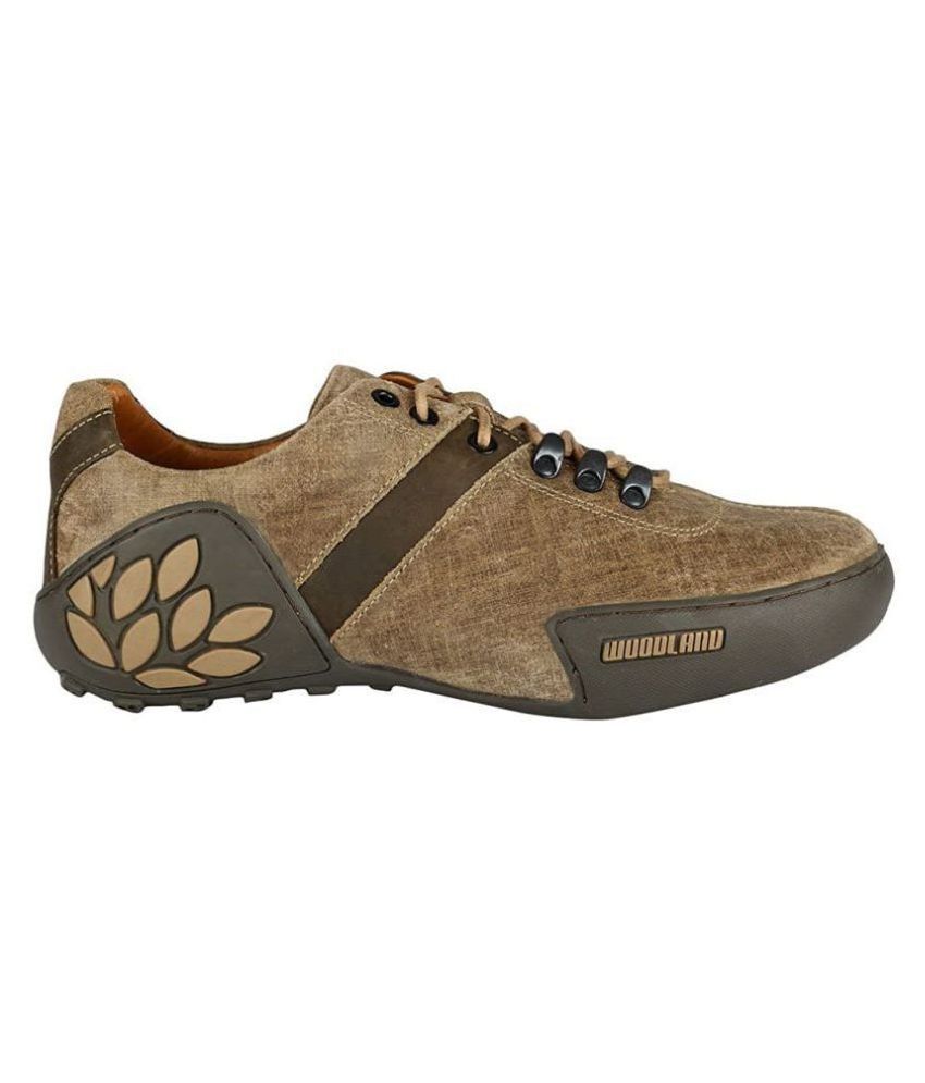 woodland khaki casual shoes
