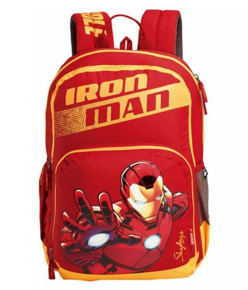 skybags red backpack