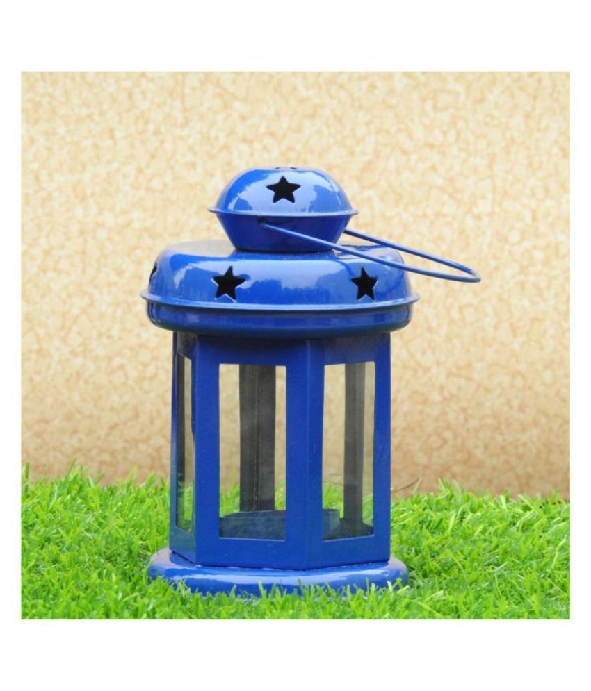 Susajjit Decor Colorful Tlight Made of Iron and Glass Table Top