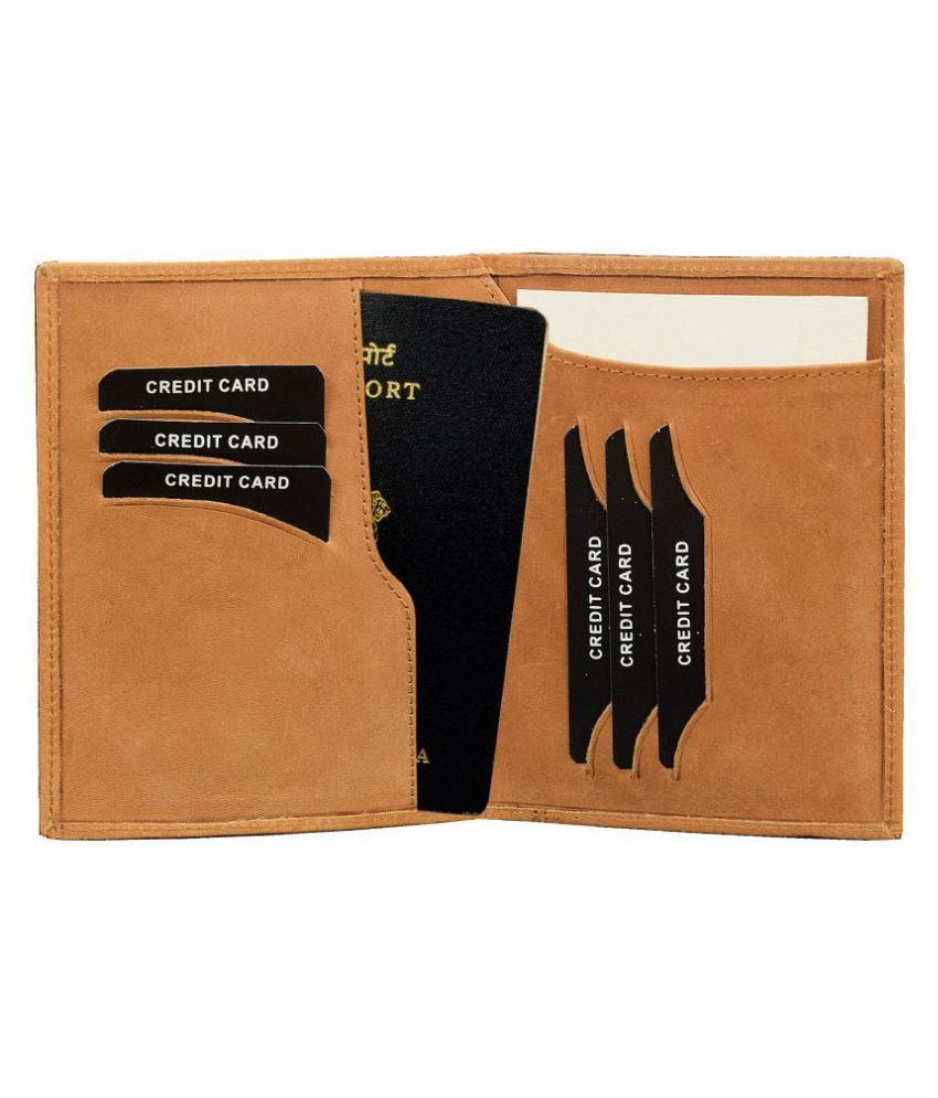 Vegan BiFold Tan Card Holder Buy Online at Low Price in India Snapdeal