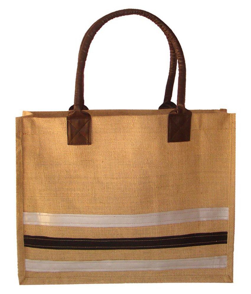     			Foonty Beige Shopping Bags - 1 Pc