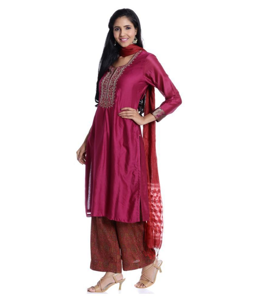 Juniper Cotton Kurti With Palazzo  Stitched Suit  Buy Juniper Cotton Kurti  With Palazzo  Stitched Suit Online at Low Price  Snapdealcom