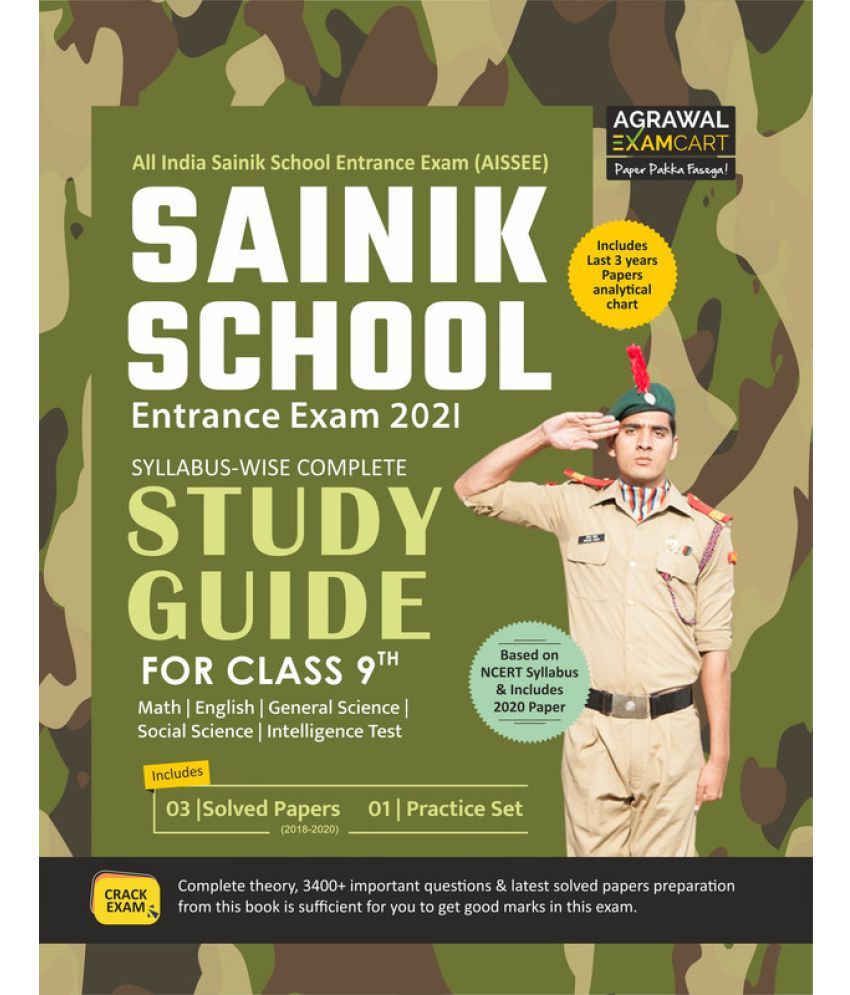 Sainik School Class 9 Entrance Exam Guidebook (AISSEE) for 2021: Buy