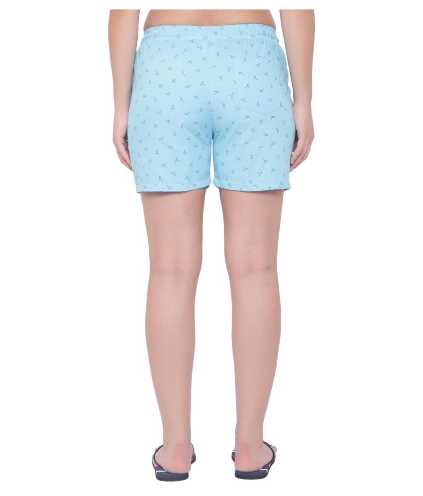 Buy Flamboyant Cotton Hot Pants - Blue Online at Best Prices in India ...