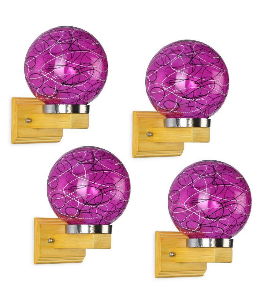     			AFAST Decorative Wall Lamp Light Glass Wall Light Pink - Pack of 4