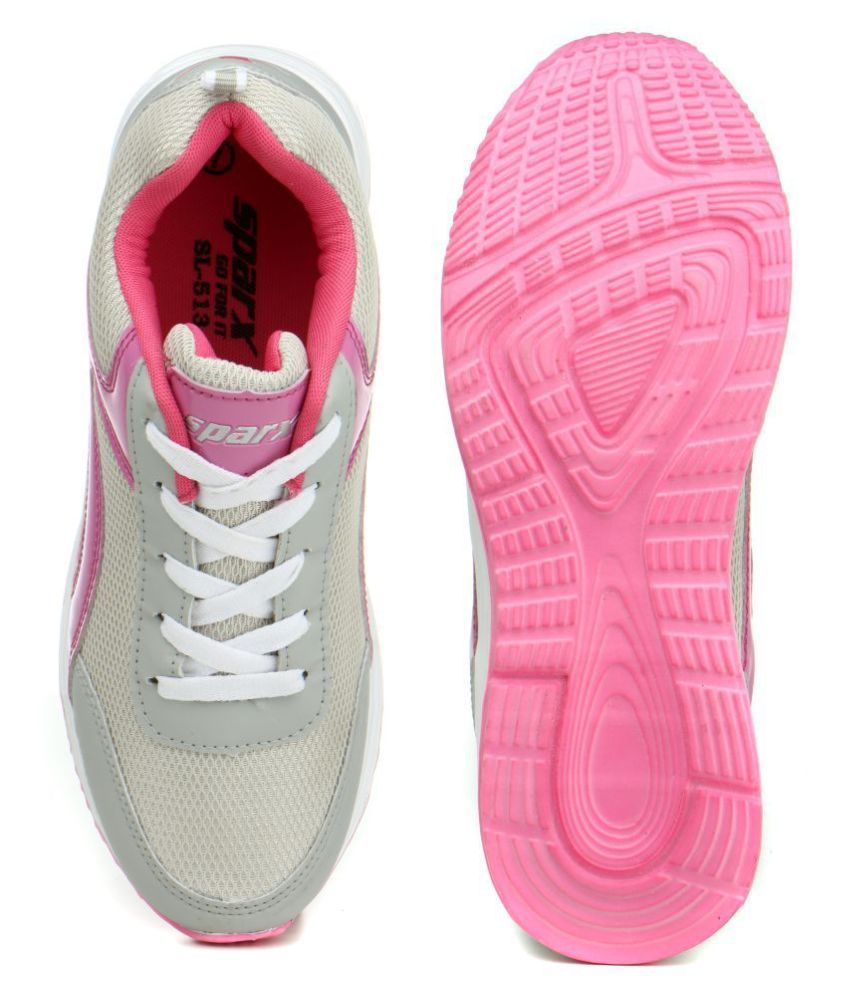 sparx women grey running shoes