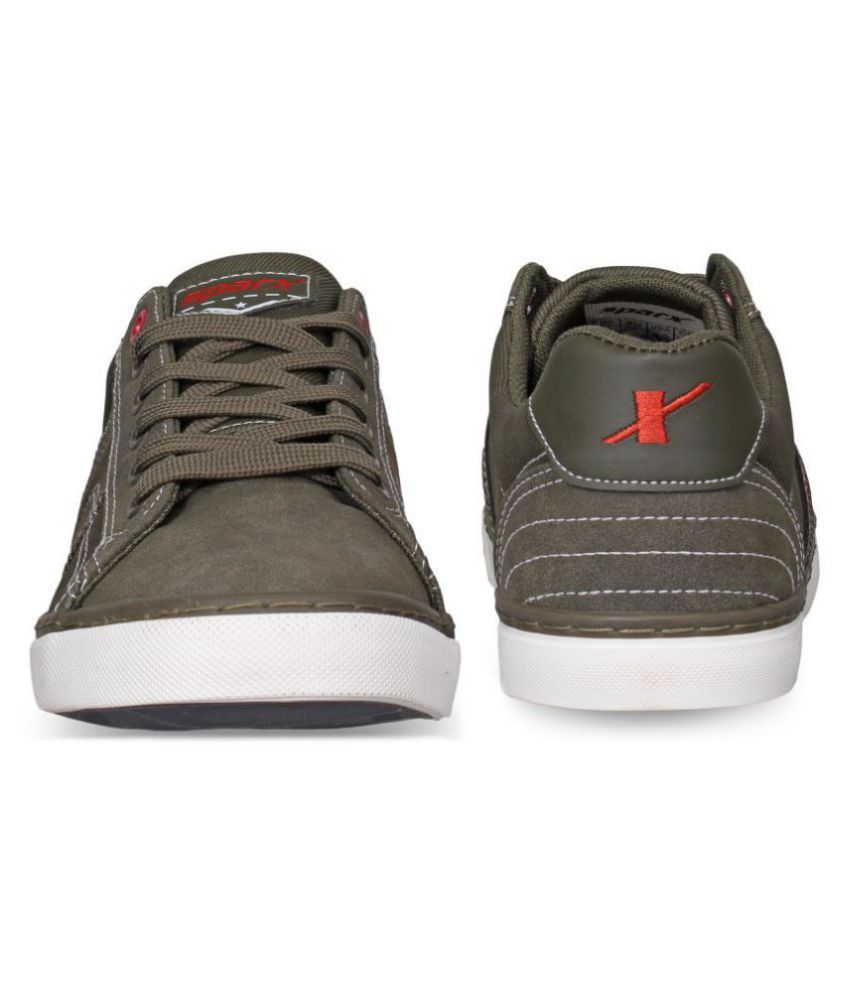 sparx olive green canvas shoes