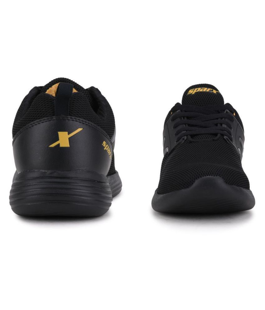 sparx black running shoes