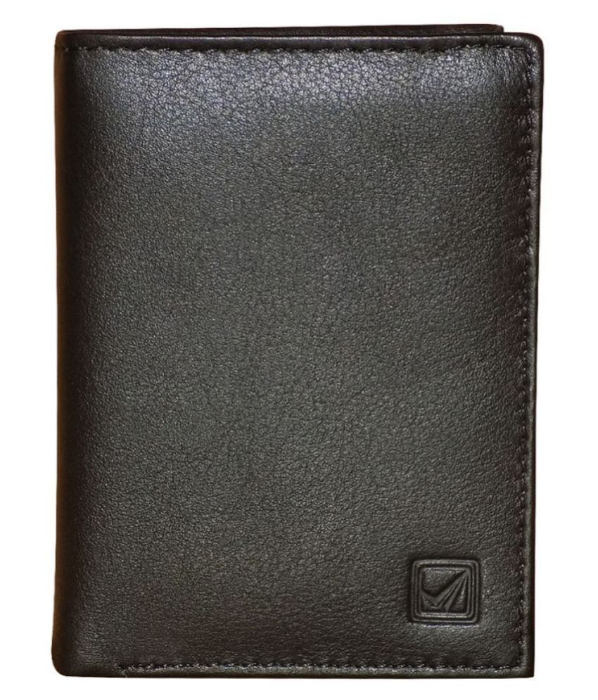     			Style 98 - Black Leather Men's Regular Wallet ( Pack of 1 )