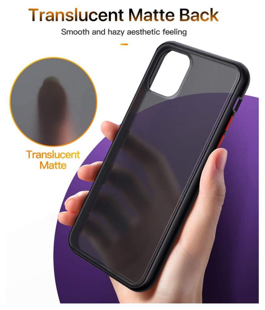 Apple Iphone 11 Pro Max Shock Proof Case Iphone 11 Pro Max Black Smoke Translucent Matte Cover Plain Back Covers Online At Low Prices Snapdeal India