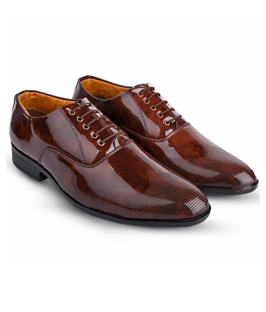 URBAN SHOE Derby Artificial Leather Brown Formal Shoes Price in India ...