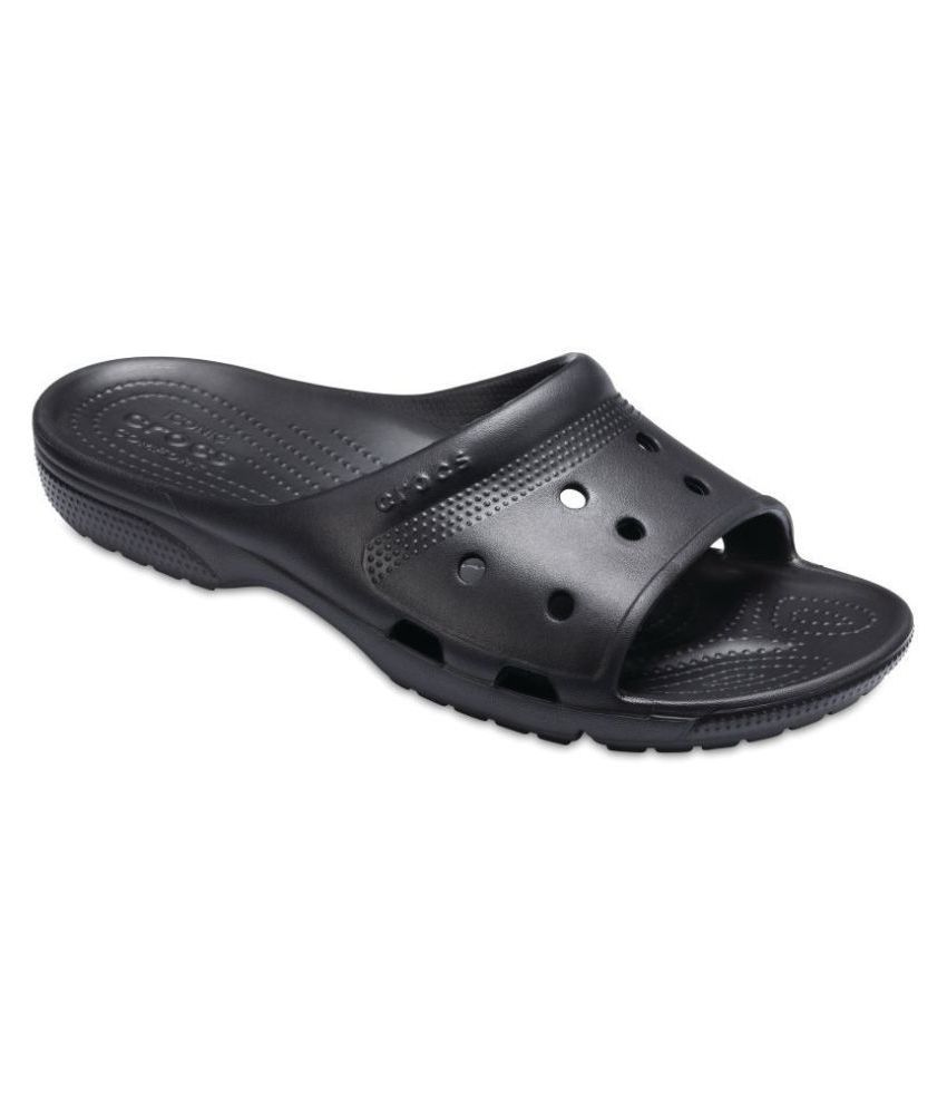 Crocs Black Slide Flip flop Price in India- Buy Crocs Black Slide Flip ...