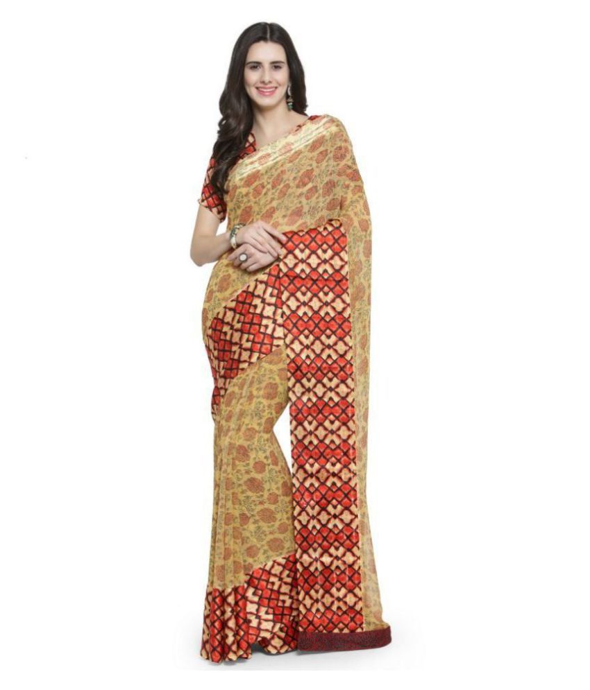     			Shaily Retails Beige Silk Saree