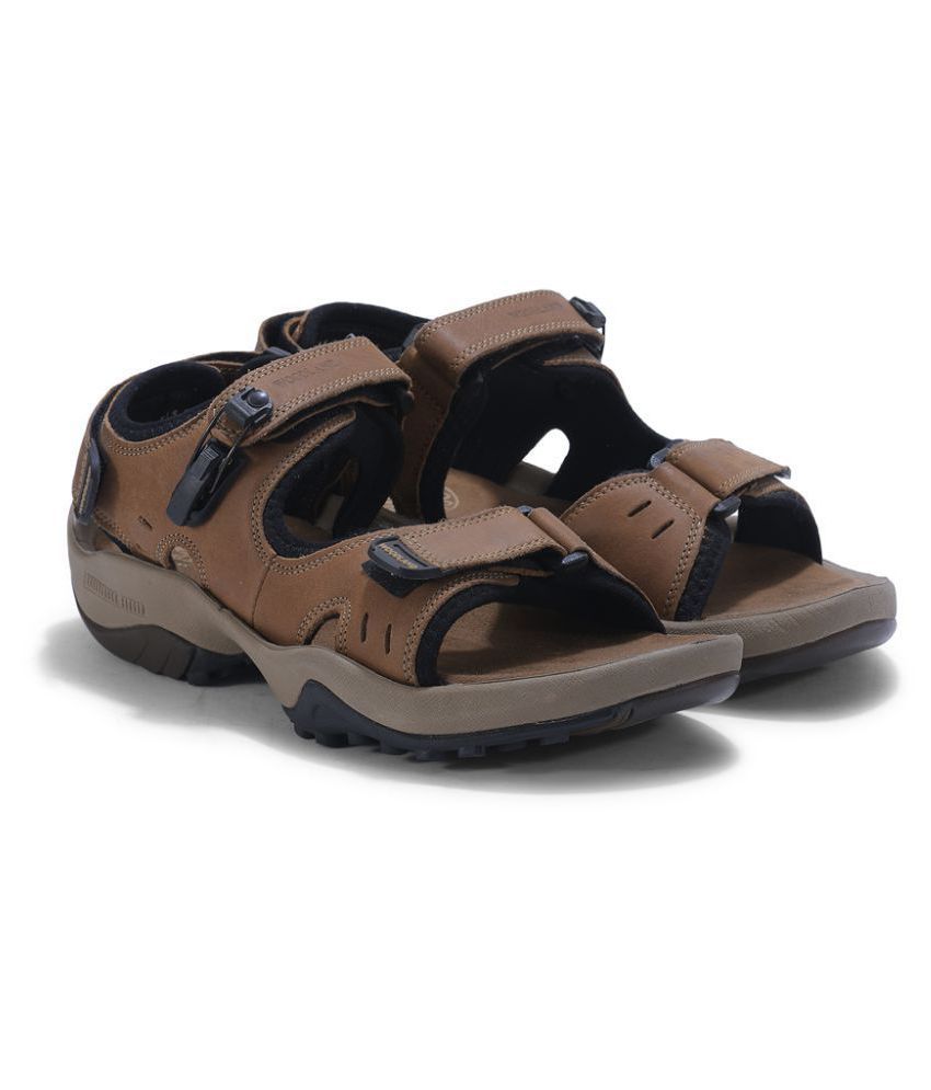 Woodland Camel Leather Sandals - Buy Woodland Camel Leather Sandals ...