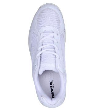 nivia white running shoes