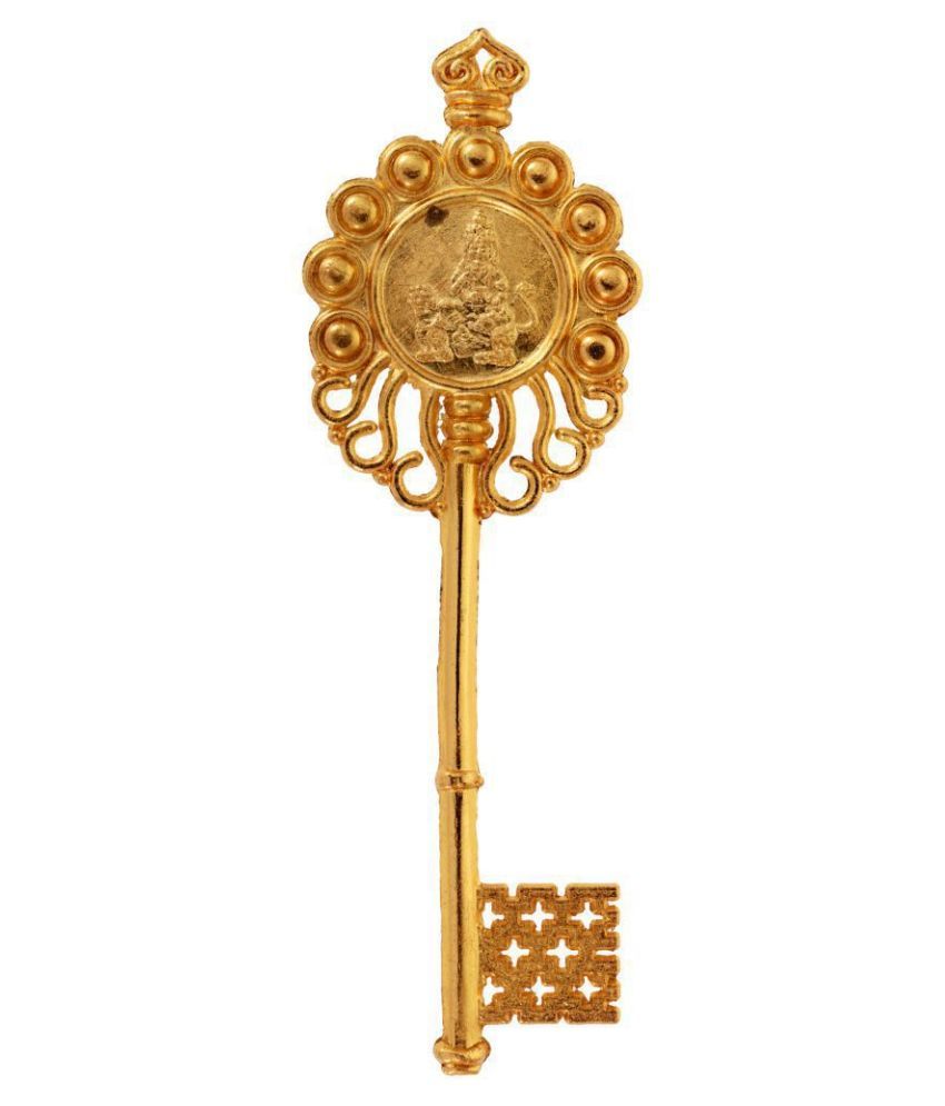     			Kesar Zems Zinc Kuber Kunchi Showpiece (10 cm x 3 cm x 0.5 cm, Gold)