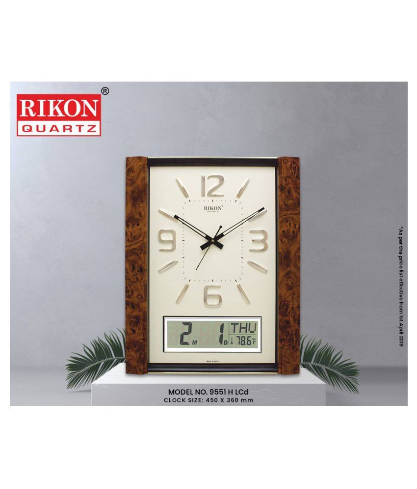RIKON Rectangular Digital Wall Clock RK9551 H LCD ( 36 x 4 cm ) Buy