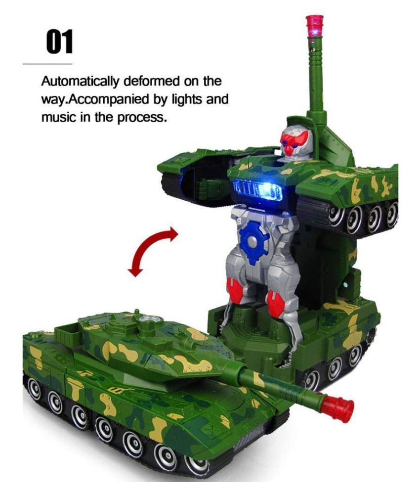 Transform Combat Electronic Robot Car Tank Deformation Robot Toy with