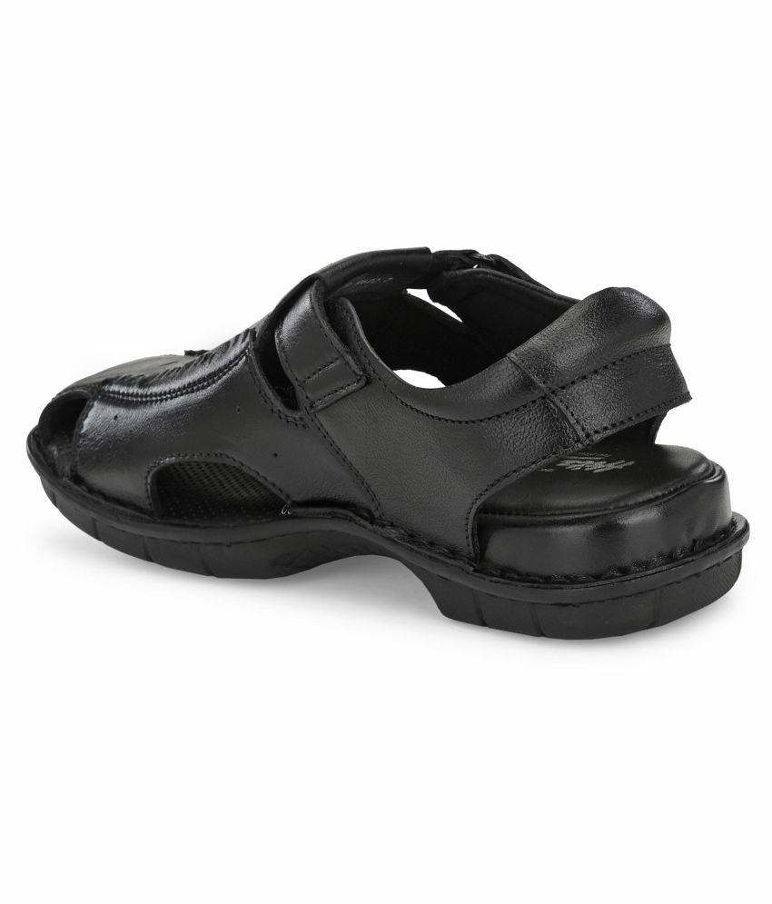 hitz black leather sandals