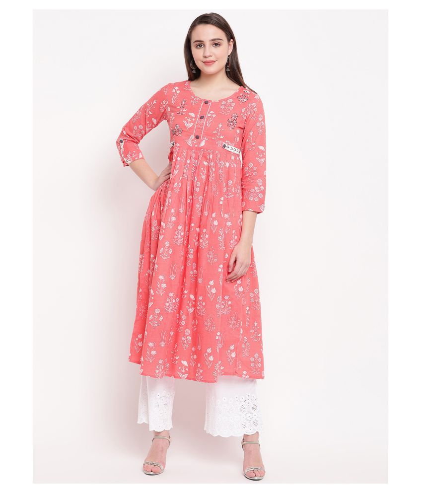 long cotton anarkali kurti