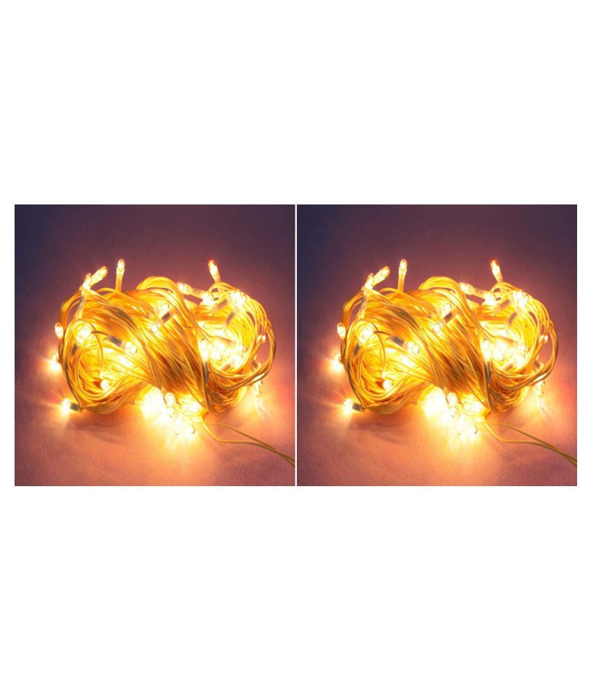     			EmmEmm 2 Pcs 10Mtr Diwali Rice Ladi String Lights Gold